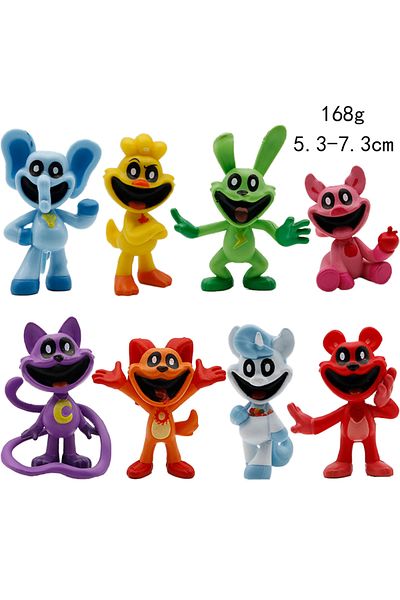 Choice 8pcs Opp Bag 8pcs Smiling Critters Game Figures Model Pvc Catnap Catnat Anime Figurine Model Birthda
