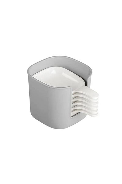 Choice 1set 6pcs/set Plastic White Household Dipping Small Dishes With Handles Tableware Set With Storage R