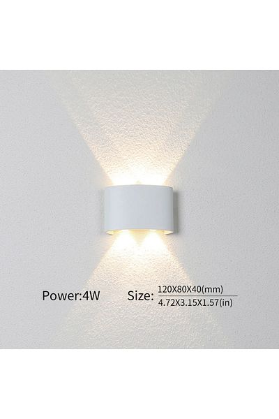 Choice Warm White 4w White Led Wall Lamp Outdoor Waterproof Ip66 Interior Wall Light 4w Garden Lights Bedro