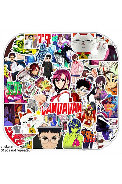 Choice 60pcs 60pcs Momo Ayase Dandadan Anime Stickers Funny Okarun Cartoon Sticker Laptop Skateboard Phone