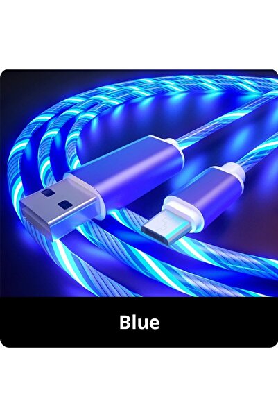 Choice 2m Blue For TYPE-C 2m Type C Glowing Cable Mobile Phone Charging Cables LED Light Charger For Samsun
