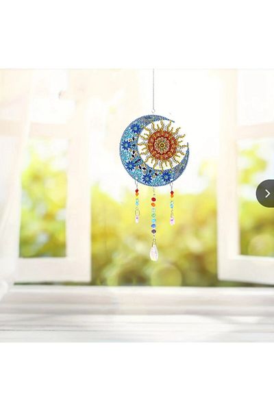 Choice Aa1004 1 Acrylic Double-sided Super Flash Crystal Diamond Painting Captures Scenery Sun Moon Heart T