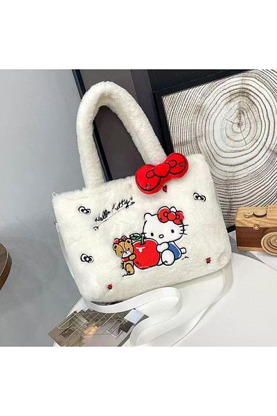 Choice Hello Kitty Hello Kitty Plush Bag Sanrio Kawaii Kuromi My Melody Cute Cartoon Anime Handbag Cinnamon