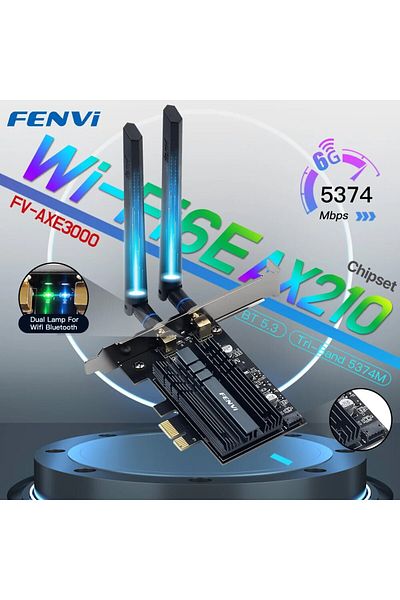 fenvi Wi-fi 6e Fv-axe3000 Wifi 6e Ax210 Wireless Pcie Adapter Tri Band 2.4g/5g/6ghz 802.11ax For Blu
