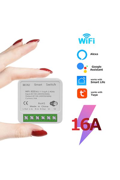 GGBEE 16A ZigBee WiFi Smart Switch Breaker Relay 220V 110V 2-Way Control Tuya Smart Life APP Control Su...