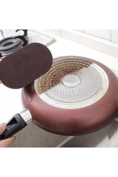 Choice 1pc With Handle Emery Sponge Rub Magic Rub, Suitable For Kitchen Countertops, Wash Pot Bottom Bla...