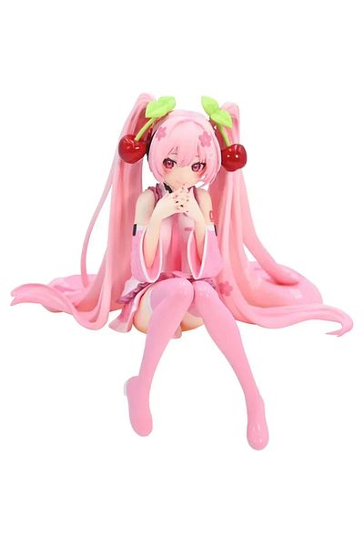 Choice Nobox Hot Hatsune Miku Anime Figure Pink Dress Pvc Model Action Toys Cherry Pink Cherry Blossom Deco