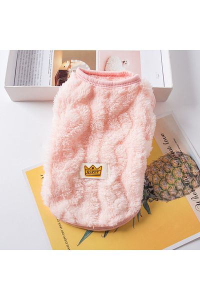 Choice S Pink Soft Cozy Cat Clothes Autumn Winter Warm Fleece Sweatshirt For Small Dogs Puppy Kitten Jacket