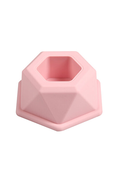 Choice قالب أصيص زهور سداسي صغير وردي 011، قالب راتنج إيبوكسي من السيليكون، ق...