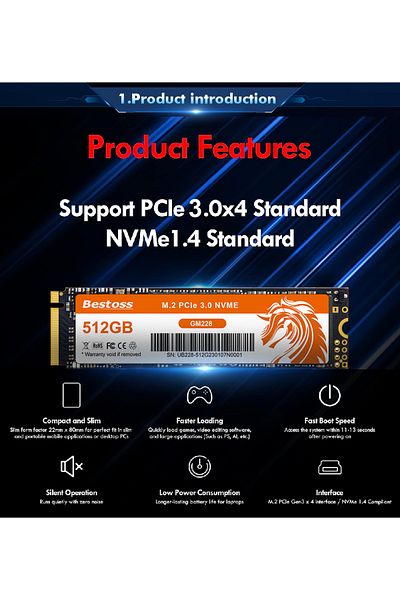 Choice 512GB Bestoss Nvme M2 Ssd 1tb Notebook Ssd Nvme M2 256gb Diy Gaming Computer Internal Solid State Dr