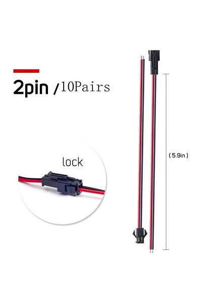 Choice 10pair 20pcs 2pin 10 Pairs 2/3/4/5pin Sm Jst 15cm Cable Female/male Connectors For Led Strip Rgb 505