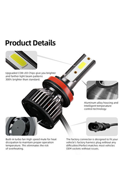 Choice roadsun Mini H4 H7 LED Car Headlight Bulb 12000LM 6000K H1 H3 H11 H13 9012 9005 HB3 9006 HB4 9007...