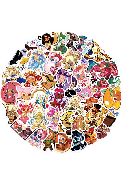 Choice 50pcs All 50pcs Cookie Run Kingdom Stickers Diy Diary Laptop Luggage Skateboard Graffiti Decals Fun