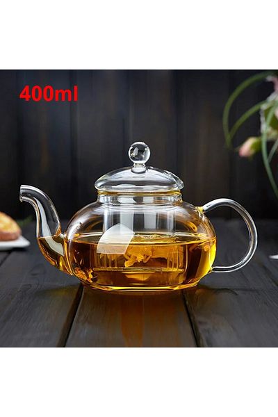 Choice 400ml 400ml/1000ml Filterable Heat-resistant Thickened Glass Teapot High Borosilicate Glass Flower T