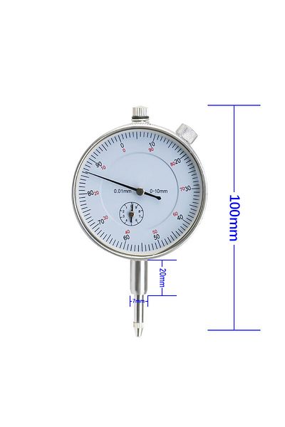 Ninth World Precision 0.01mm Dial Indicator Gauge 0-10mm Meter Precise 0.01mm Resolution Indicator Gauge Mesu...