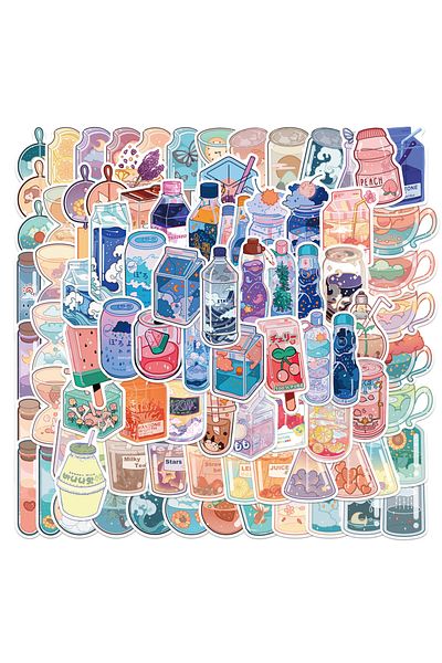 Choice 100pcs 50/100pcs Cartoon Cute Vsco Drinks Bottle Graffiti Stickers For Laptop Luggage Bicycle Waterp