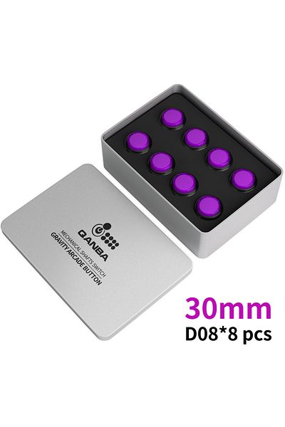 Choice Black Violet D08 Qanba Gravity Ks Mechanical Shafts Silent Pushbutton 24mm/30mm Arcade Button Snap-i