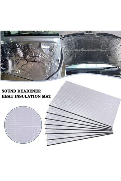 Choice Silver 10pcs 10mm 10pcsrv Heat Insulation And Sound Insulation Pad 10mm Thick Aluminum Foil Carinsul