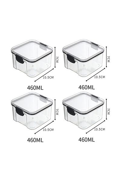 Choice 4pcs 460ml 5pcs Sets Sealed Jar Food Storage Box Transparent Plastic Kitchen Organizer Multigrain Ta