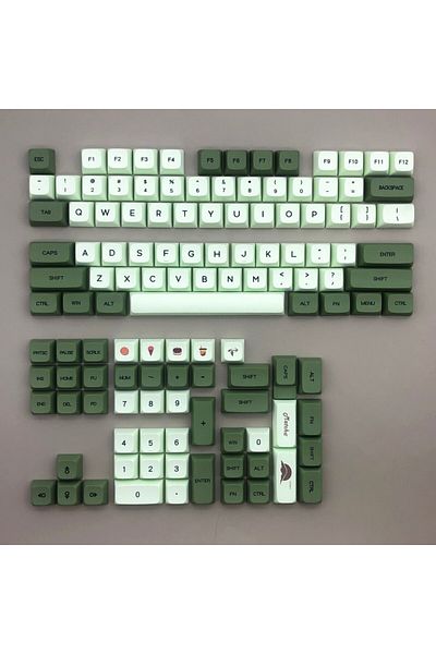 Choice أغطية مفاتيح مخصصة بتقنية التسامي العالي من Matcha Theme Pbt Xda لمفتاح Cherry Mx