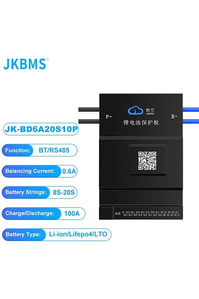 Choice Jk-bd6a20s10p Jkbms Active Balance Bms 4s 8s 12s 13s 14s 16s 17s 20s 24s Smart Bms 40a 60a 80a 100a
