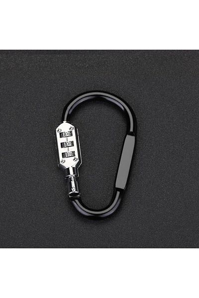 Choice Black Size S Aluminum Alloy D-type Buckle Backpack Combination Lock Padlock Buckle Basket Helmet Loc