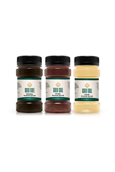gold gull Çikolata, Fındık & Vanilya Aromalı Kahve & Meyve Şurupları 3 X 80 Ml.