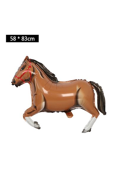 Choice Other As Picture Dark Brown 1pc Horse Shaped Balloons Aluminum Foil Balloon Horse Themed Party Ballo