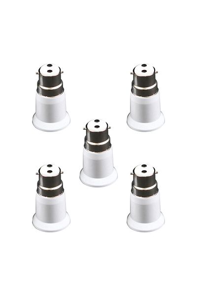 Choice 5 Pieces B22 to E27 Light Socket Adapter Lighting Accessories Adaptor Holder Lamp Base Socket Con...