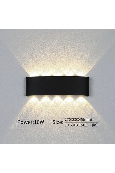 Choice Natural White 10W Black LED Wall Light Outdoor Indoor 2W 4W 6W 8W 10W AC85-265V Up Down White Black
