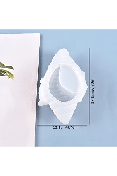 Choice قالب محارة 1 قطعة من قوالب السيليكون لأصيص الزهور على شكل صدف البحر لل...