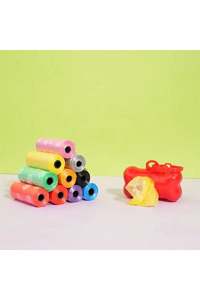 Choice 30x22cm 8 Rolls/120pcs Portable Pet Cleaning Bags Leak Proof Dog Poop Bags Pet Waste Bin Bags For In