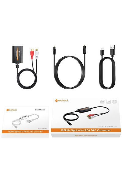 Choice محول Neoteck 192 كيلو هرتز DAC SPDIF إلى RCA محول الصوت الرقمي إلى التناظري البصري Toslink إلى RC...