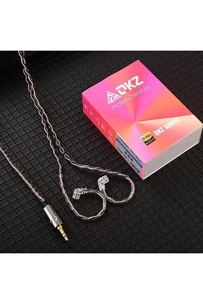Choice Brown No Mic Qkz T1 Earphone Cable Original Qdc Copper Silver-plated Upgrade Wire 3.5mm Wired Headph