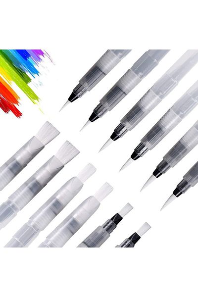 Choice 12pcs 12/24pcs Watercolor Brush Pens, Premium Water Brush Pen Leakproof With Assorted Tips Water Bru
