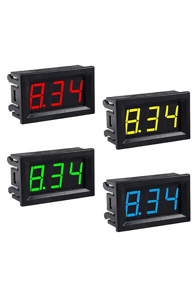 Choice 4pcs Mix Digital Voltage Display 4pack 0.56" Two-wire Dc 3v-30v Green Led Voltmeter Waterproof Displ