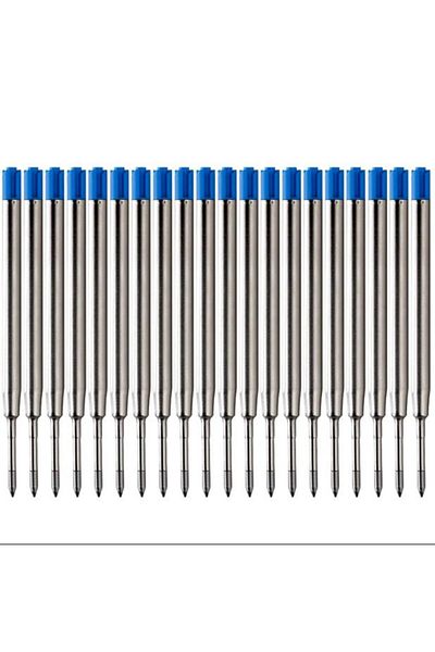 Choice Blue 20pcs Metal Ballpoint Pen For Core, Writing Smooth, Not Easy To Break Ink, Easy To Install And