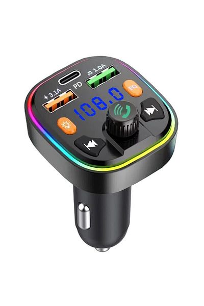 Choice Black Fm Transmitter Type C 3.1a Usb Fast Charging Handsfree Calling Wireless Car Kit Fm Modulator C