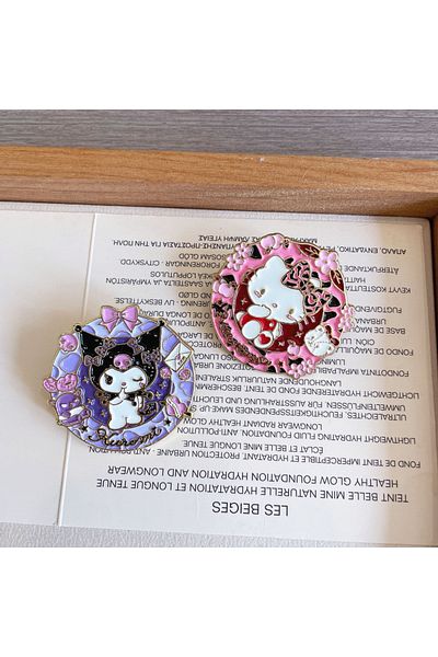 Choice Sanrio Pins Badges Brooch Hello Kitty Kuromi Cinnamoroll Cartoon Metal Lapel Pins for Student Bac...