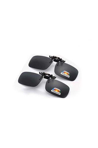Choice L Black Sunglasses Clip Two Small Clip Polarized Sunglasses Clip Lightweight Myopia Glasses Mirror C