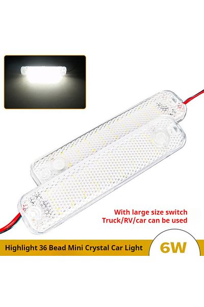 Choice 3363 1 قطعة مصباح قراءة على شكل قبة للسيارة 36 مصباح LED 12 فولت - 85 فولت مصباح داخلي للشاحنة مع مفتاح قراءة ليلية في السقف
