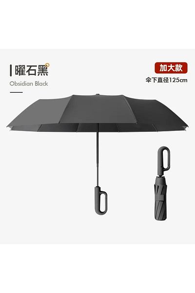 Choice Black-125cm Strong Windproof Automatic Umbrella Sunshade Uv Protection Folding Men's Umbrella Buckle