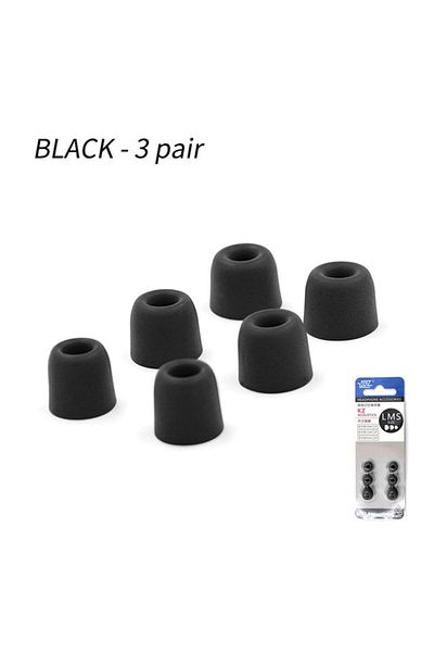 Choice Black 3 Pair Memory Foam Ear Tips Comfortable In-ear Earbuds Noise Isolating Eartips Ear Pads For Ea