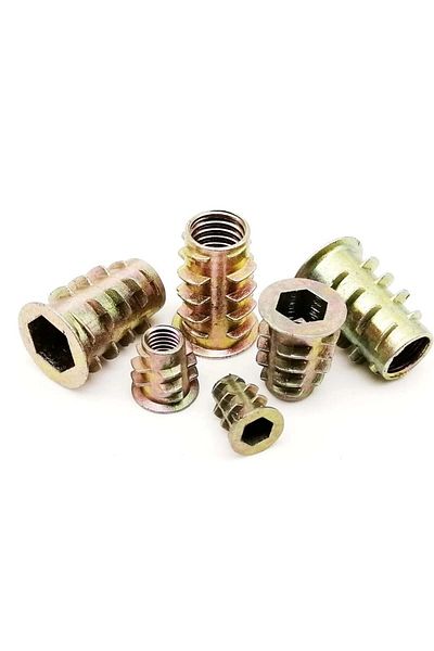 HZYUEGOU 10PCs M8x15mm 10/20pcs Embedded Insert Nut E-Nut M4 M5 M6 M8 M10 Hexagon Hex Socket Allen Head for W