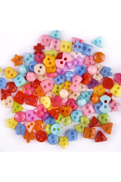 Choice 10 100pcs Mini Buttons Plastic Doll Clothes Round Buckles Buttons For Handmade Cartoon Garment Sewin