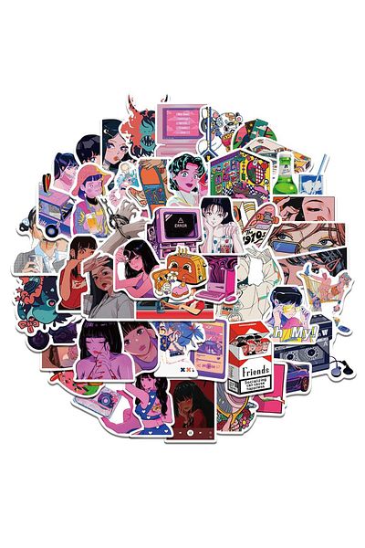 Choice 50pcs-random 50pcs Cute Fashion City Pop Girl Decorative Stickers Art Craft Scrapbooking Diary Stati