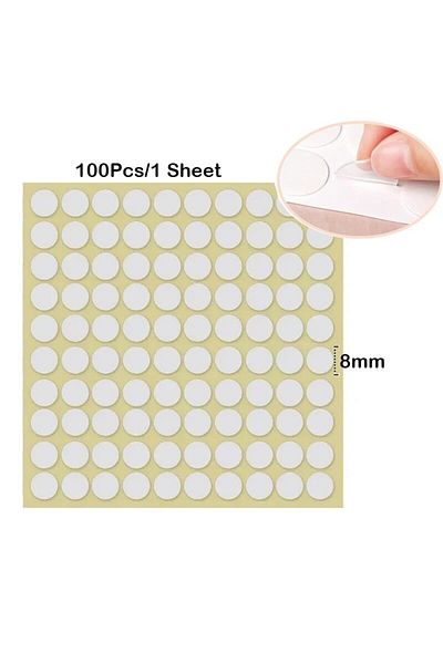 Choice 8mm 100pcs 100pcs Candle Wick Stickers Transparent Acrylic Heat Resistance Double-sided Stickers For
