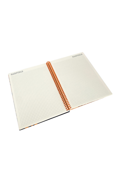 Space License Garfield Universal Spiral Hard Cover Checked Notebook