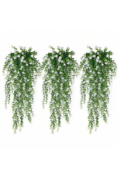 Choice 3pcs White 3pcs Artificial Flower Ivy Vines Realistic Hanging Plants Ivy Artificial Plants Room Home