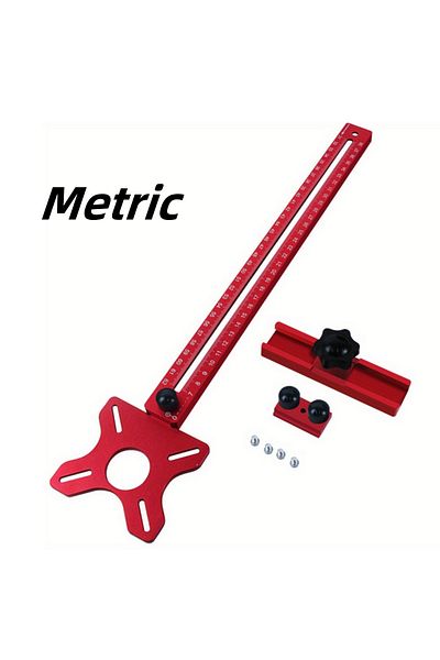 JIGHOLE Metric Set A Mm/inch Multifunctional Cabinet Hardware Jig And Router Guide, 4 In 1 Router Milling gr